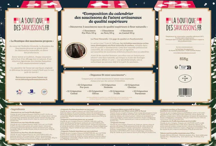 Calendrier de l'avent saucissons 2025
