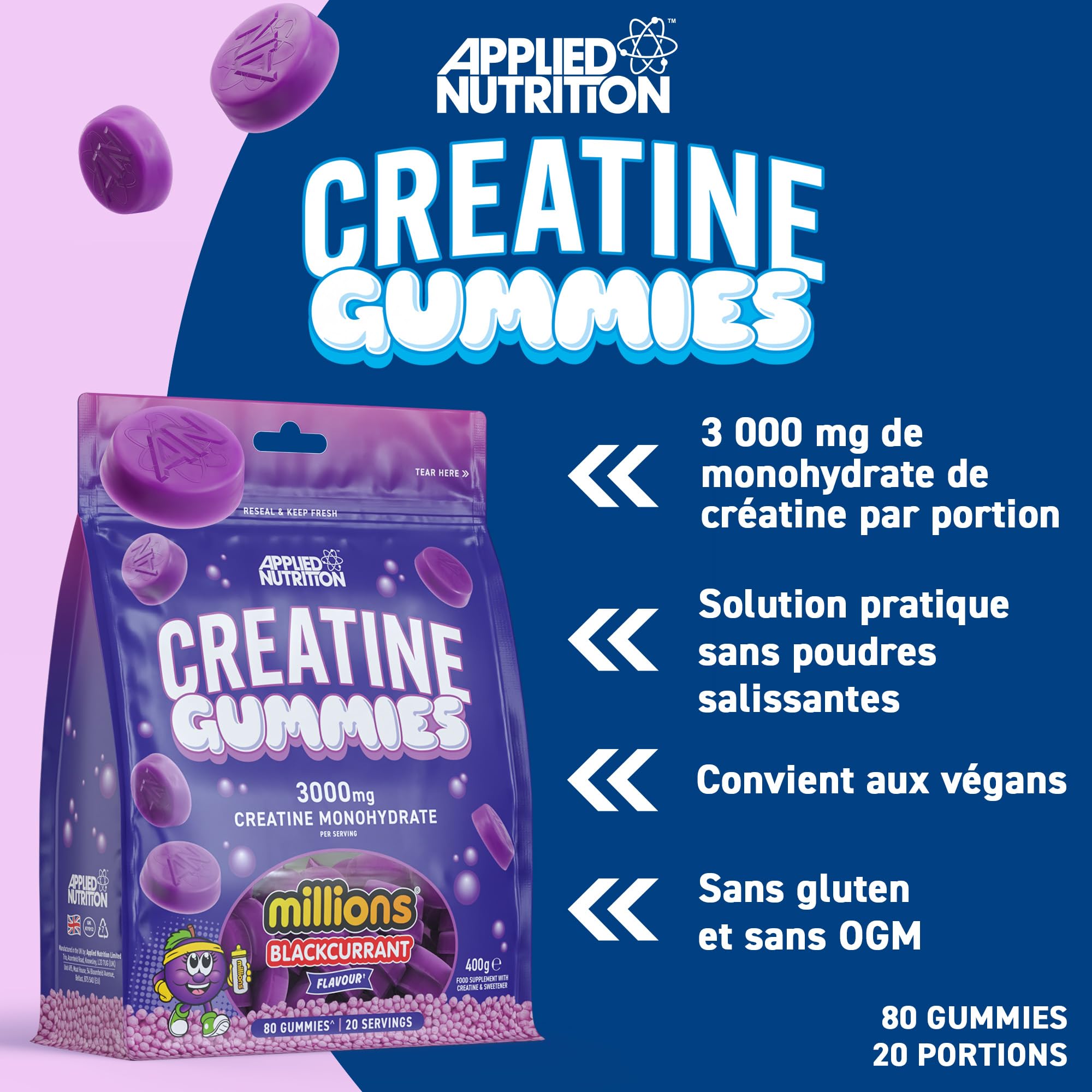 Gummies de Créatine Monohydrate (3000mg)