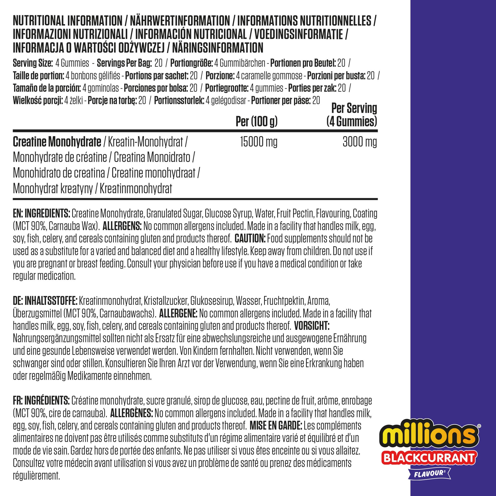 Gummies de Créatine Monohydrate (3000mg)