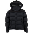BURBERRY™ Detachable Sleeve Hooded Puffer Jacket Black