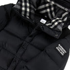BURBERRY™ Detachable Sleeve Hooded Puffer Jacket Black