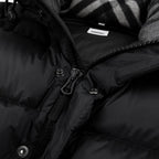 BURBERRY™ Detachable Sleeve Hooded Puffer Jacket Black