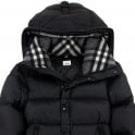 BURBERRY™ Detachable Sleeve Hooded Puffer Jacket Black